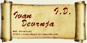 Ivan Devrnja vizit kartica